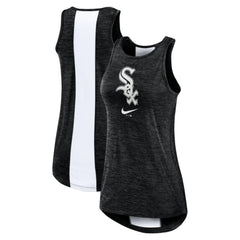 Chicago White Sox Nike Women's Dri-FIT Performance Right Mix High Neck Tank Top - Black Tanks