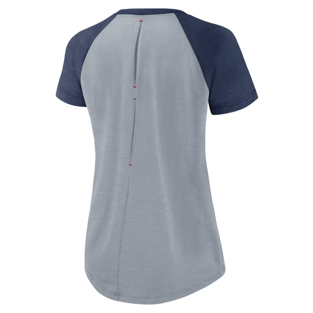 Los Angeles Angels Nike Women's Summer Breeze Raglan Fashion T-Shirt - Heather Gray T-shirts