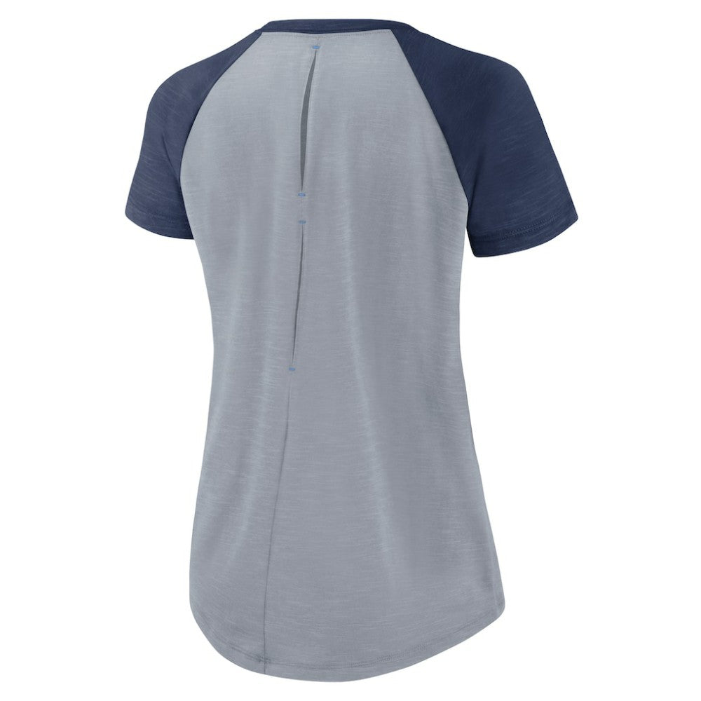 Tampa Bay Rays Nike Women's Summer Breeze Raglan Fashion T-Shirt - Heather Gray T-shirts