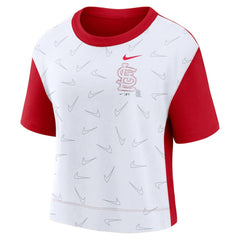 St. Louis Cardinals Nike Women's Line Up High Hip Fashion T-Shirt - Red/White T-shirts