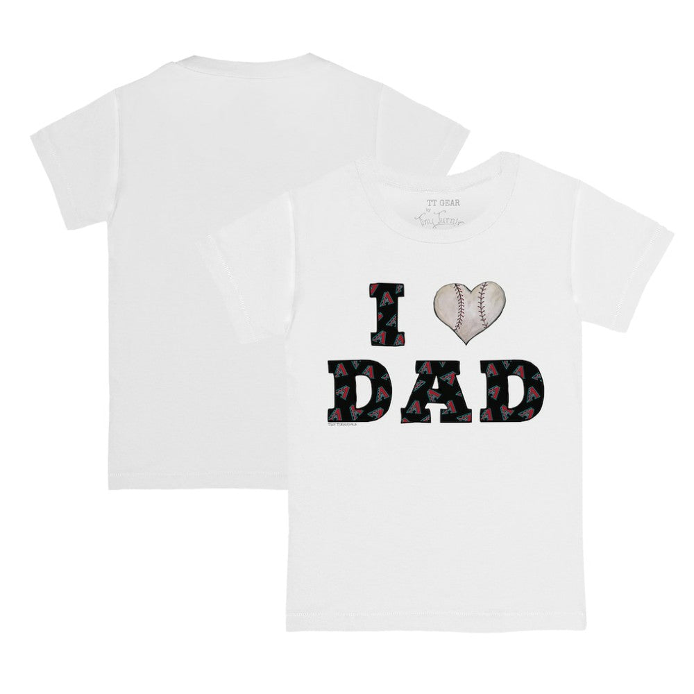 Arizona Diamondbacks Tiny Turnip Youth I Love Dad T-Shirt - White T-shirts