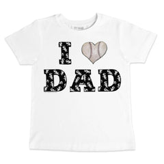 Chicago White Sox Tiny Turnip Youth I Love Dad T-Shirt - White T-shirts