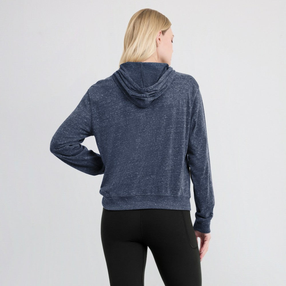 Atlanta Braves Nike Women's Diamond Icon Gym Vintage Lightweight Hooded Top - Navy Tops