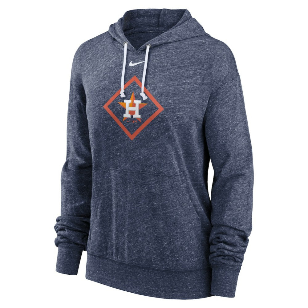 Houston Astros Nike Women's Diamond Icon Gym Vintage Lightweight Hooded Top - Navy Tops
