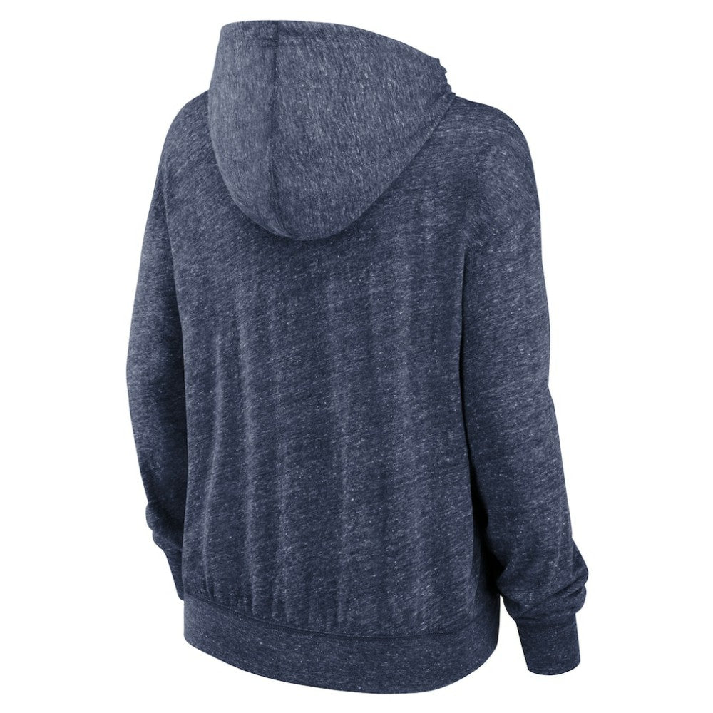 Milwaukee Brewers Nike Women's Diamond Icon Gym Vintage Lightweight Hooded Top - Navy Tops
