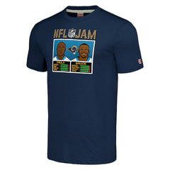 Isaac Bruce & Marshall Faulk Los Angeles Rams Homage Unisex NFL Jam Retired Tri-Blend T-Shirt Navy
