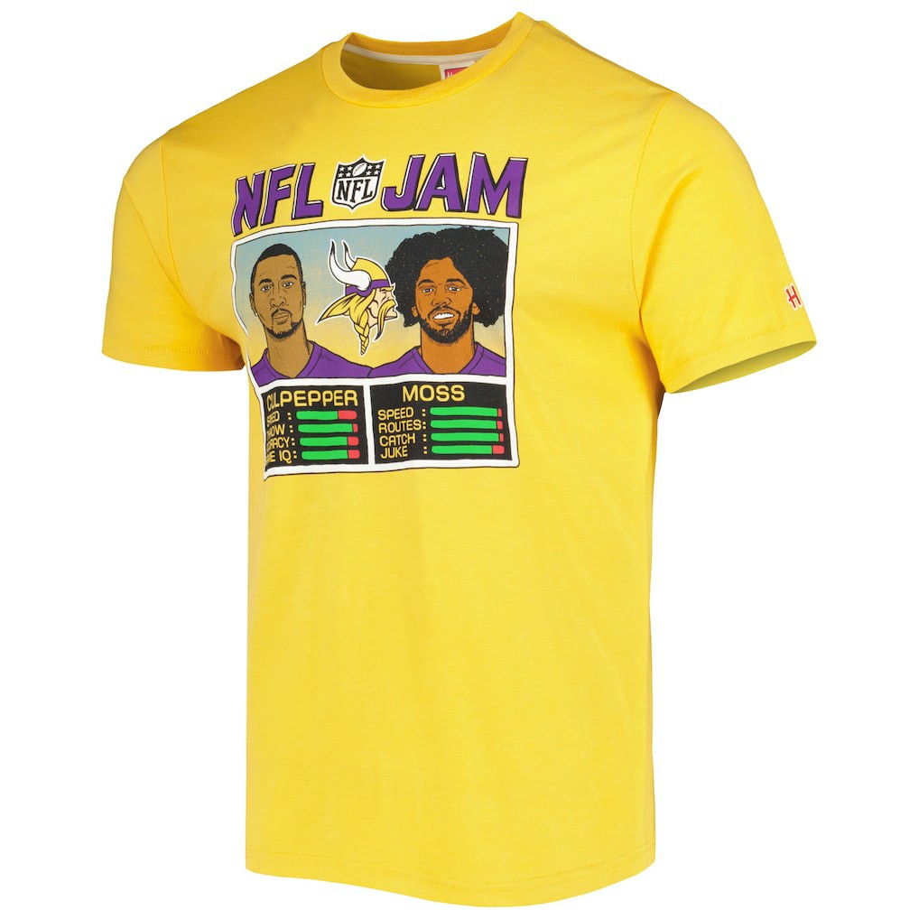 Randy Moss & Daunte Culpepper Minnesota Vikings Homage Unisex NFL Jam Retired Tri-Blend T-Shirt Heather Gold