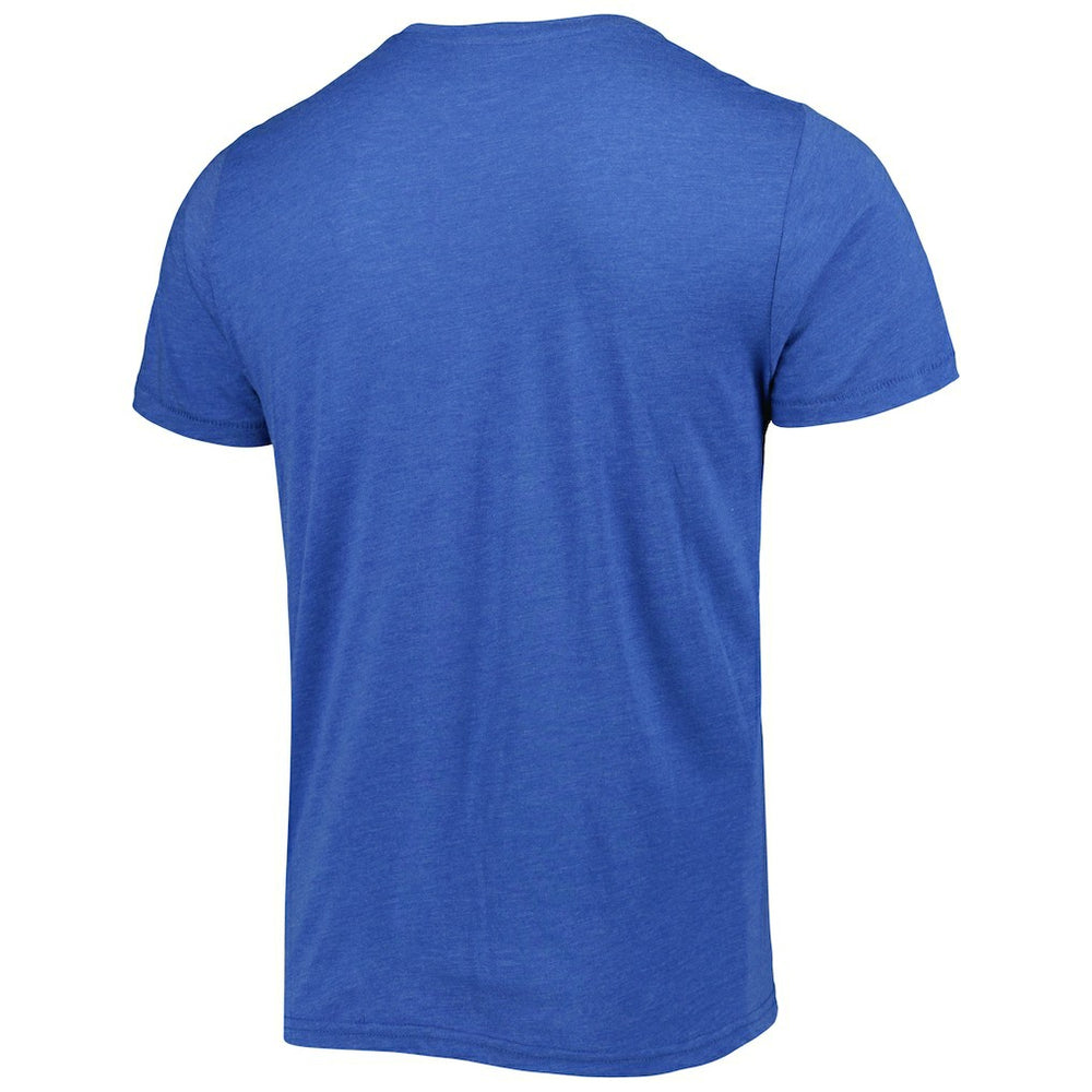 Josh Allen Buffalo Bills Homage Unisex NFL Blitz Player Tri-Blend T-Shirt Heathered Heather Royal
