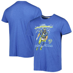Aaron Donald Los Angeles Rams Homage Unisex NFL Blitz Player Tri-Blend T-Shirt Heather Royal