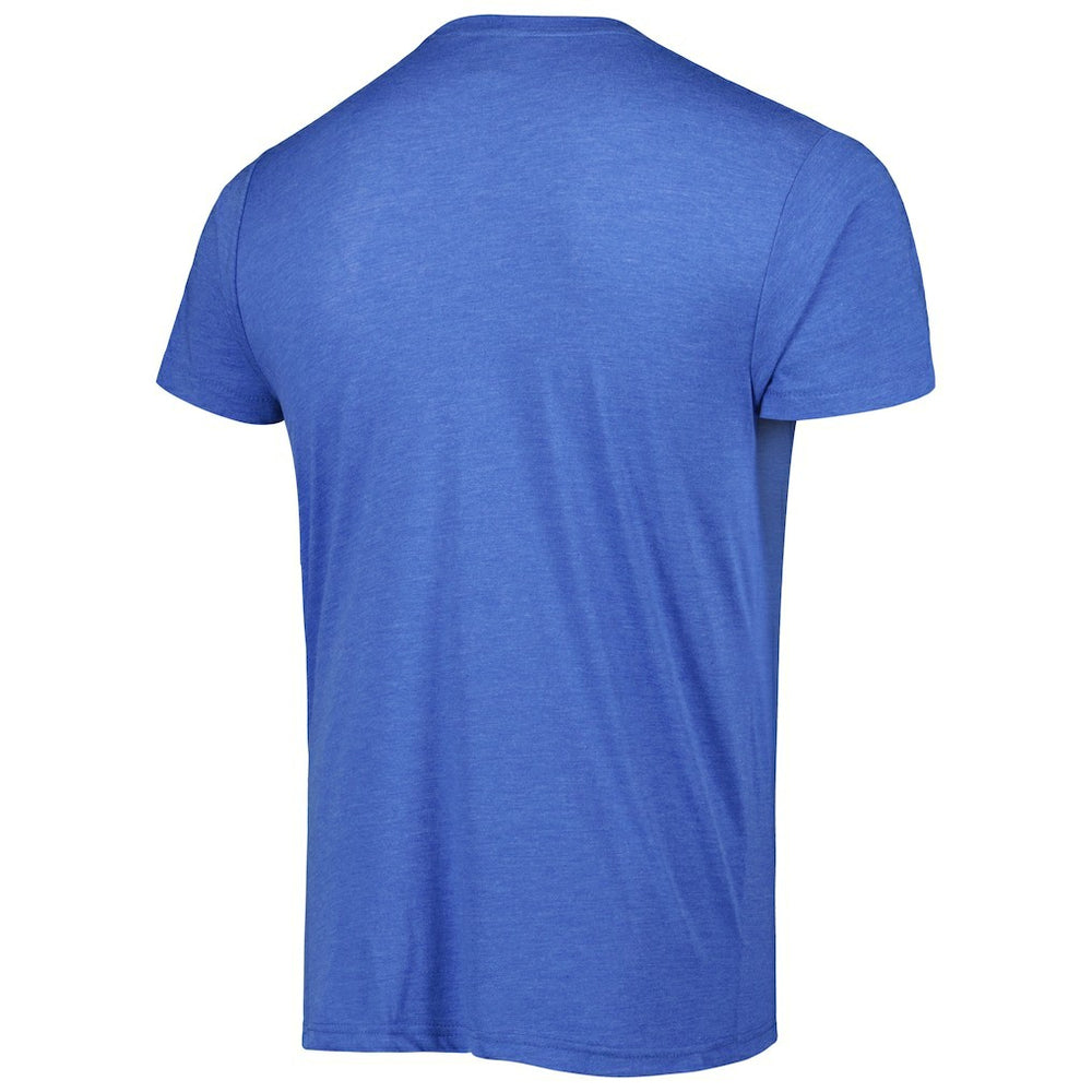 Aaron Donald Los Angeles Rams Homage Unisex NFL Blitz Player Tri-Blend T-Shirt Heather Royal