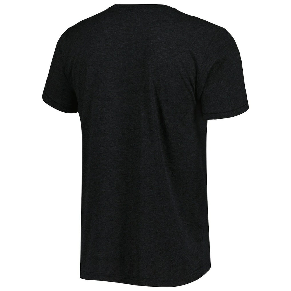 Deion Sanders Atlanta Falcons Homage Unisex NFL Blitz Retired Player Tri-Blend T-Shirt Heathered Heather Black