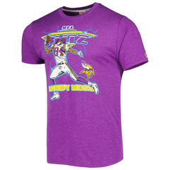 Randy Moss Minnesota Vikings Homage Unisex NFL Blitz Retired Player Tri-Blend T-Shirt Heathered Purple
