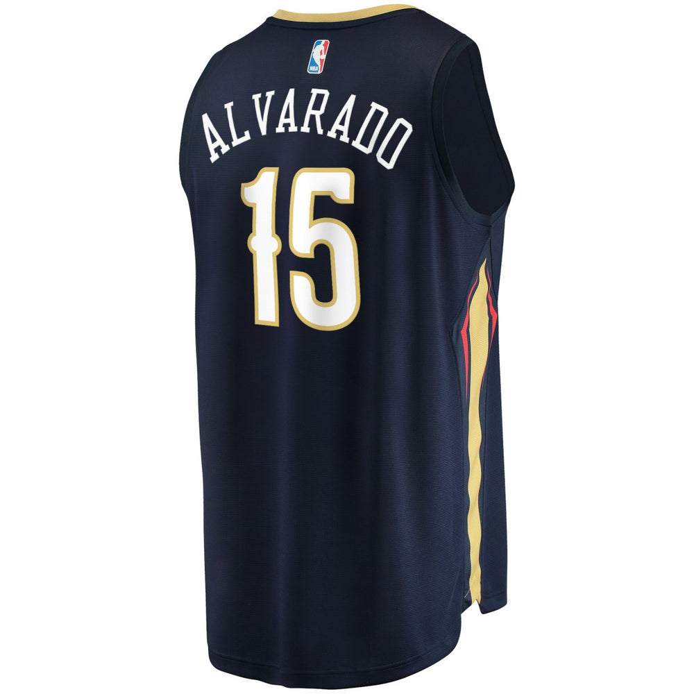 Jose Alvarado New Orleans Pelicans Fast Break Replica Jersey Icon Edition Navy