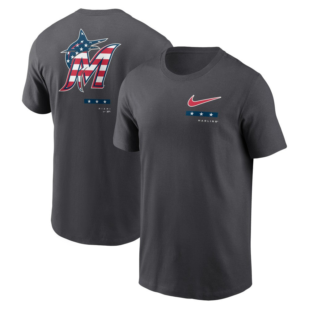 Miami Marlins Nike Americana T-Shirt - Anthracite T-shirts