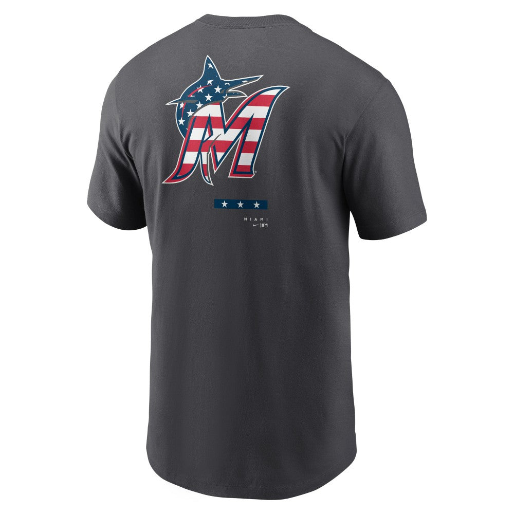 Miami Marlins Nike Americana T-Shirt - Anthracite T-shirts