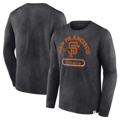 San Francisco Giants Fanatics Circus Catch Long Sleeve T-Shirt - Charcoal T-shirts