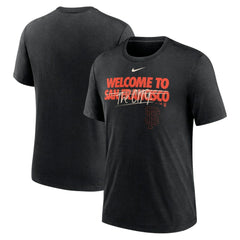 San Francisco Giants Nike Home Spin Tri-Blend T-Shirt - Heather Black T-shirts
