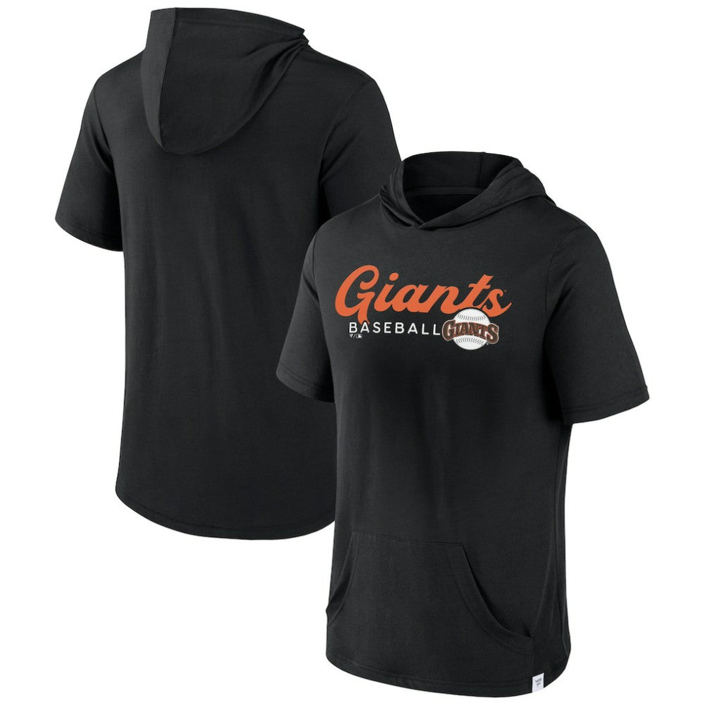 San Francisco Giants Fanatics Offensive Strategy Short Sleeve Pullover Hoodie - Black Hoodies