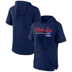 Chicago White Sox Fanatics Offensive Strategy Short Sleeve Pullover Hoodie - Navy Hoodies