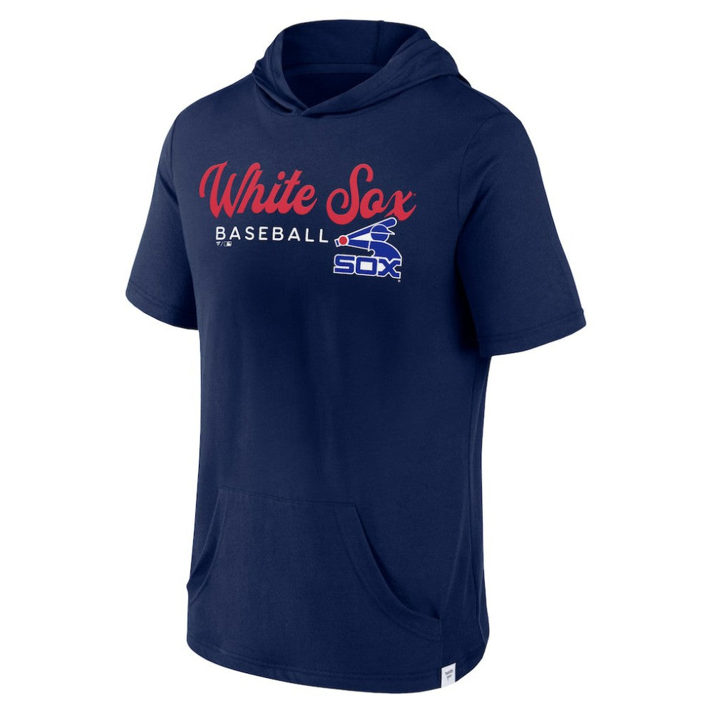 Chicago White Sox Fanatics Offensive Strategy Short Sleeve Pullover Hoodie - Navy Hoodies
