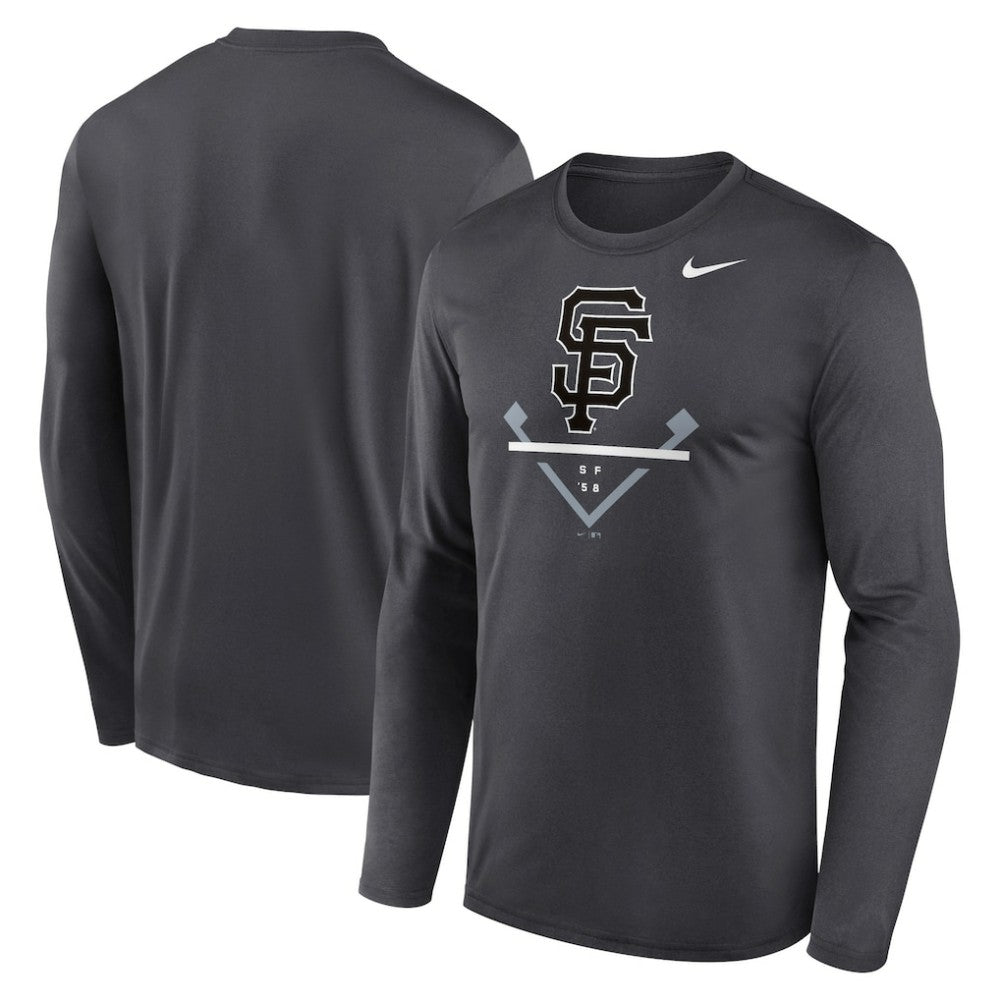 San Francisco Giants Nike Icon Legend Performance Long Sleeve T-Shirt - Anthracite T-shirts