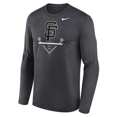 San Francisco Giants Nike Icon Legend Performance Long Sleeve T-Shirt - Anthracite T-shirts