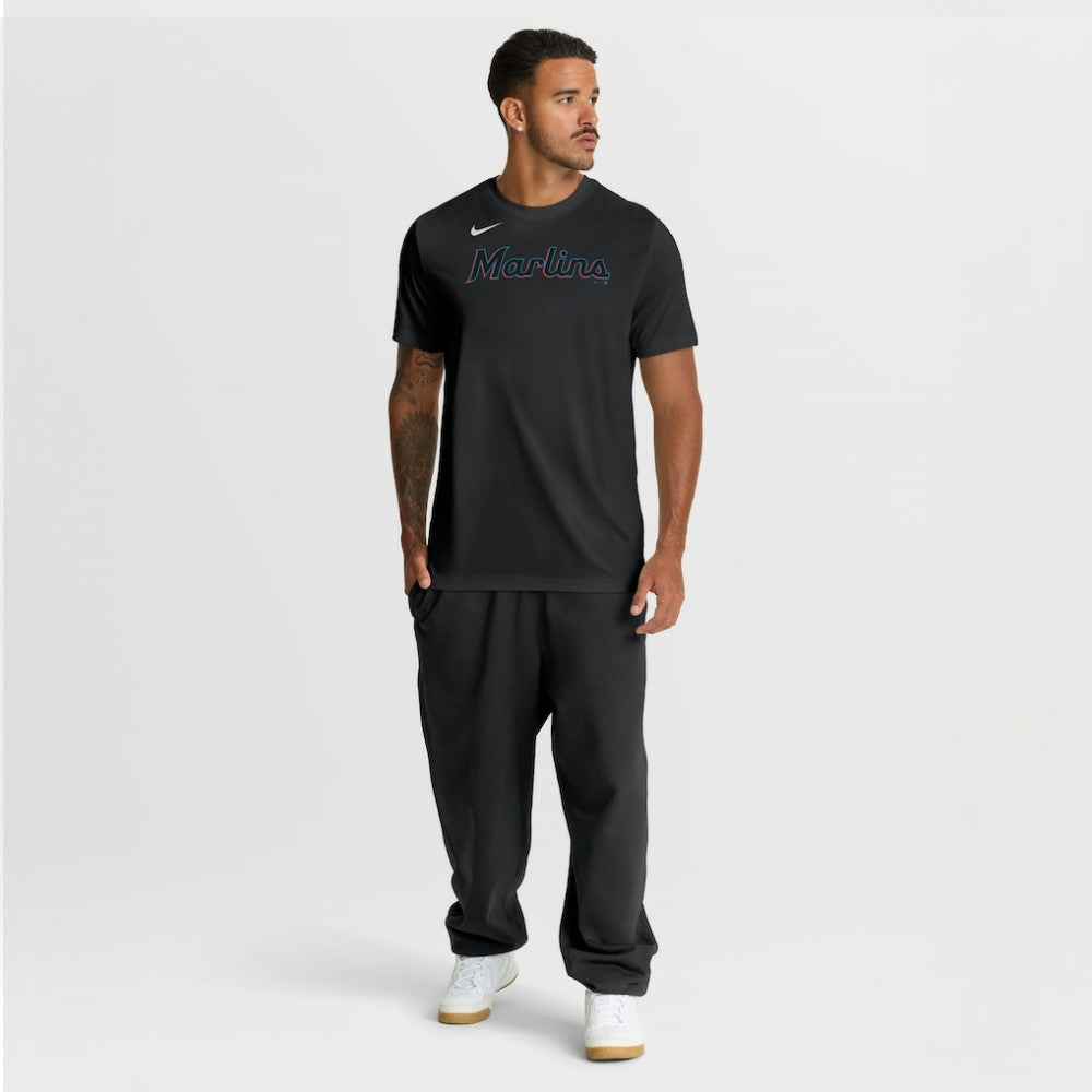 Miami Marlins Nike New Legend Wordmark Dri-FIT T-Shirt - Black T-shirts