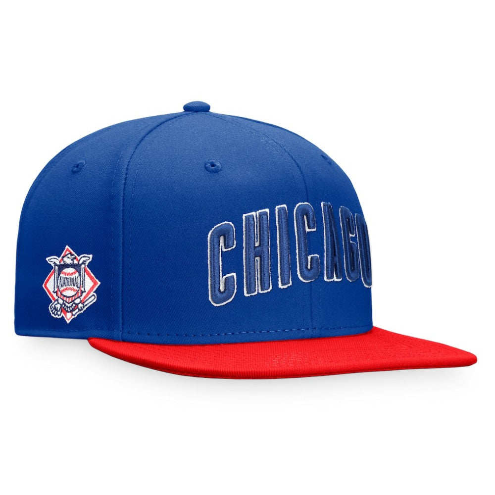 Chicago Cubs Fanatics Fundamental Two-Tone Fitted Hat - Royal/Red Hats