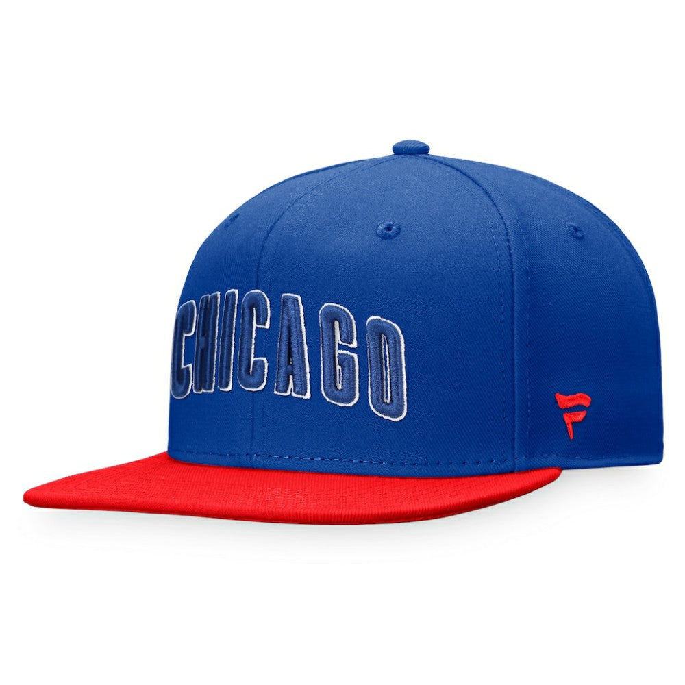 Chicago Cubs Fanatics Fundamental Two-Tone Fitted Hat - Royal/Red Hats