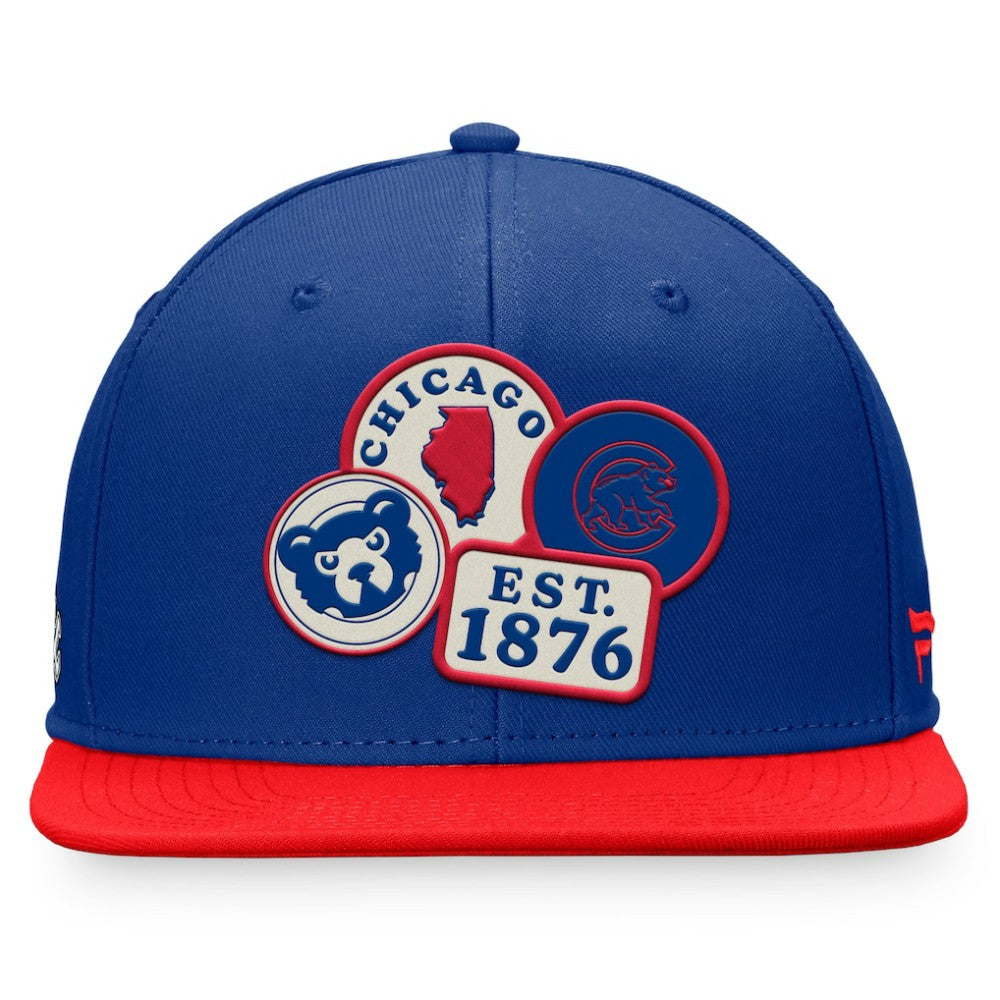 Chicago Cubs Fanatics Heritage Patch Fitted Hat - Royal Hats