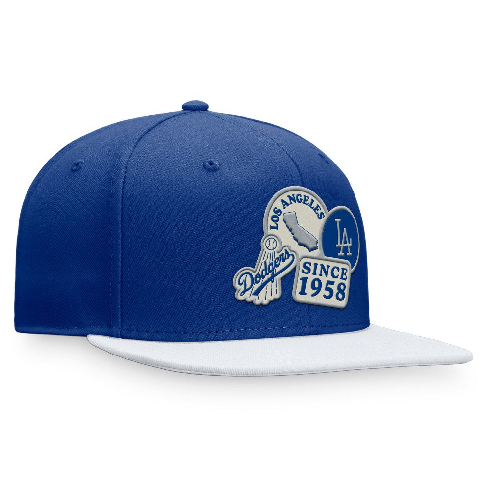 Los Angeles Dodgers Fanatics Heritage Patch Fitted Hat - Royal/White Hats