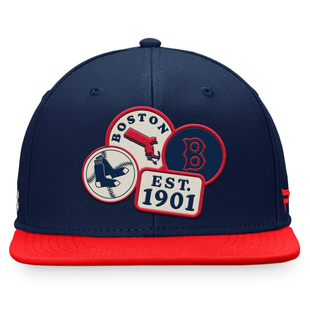 Boston Red Sox Fanatics Heritage Patch Fitted Hat - Navy Hats