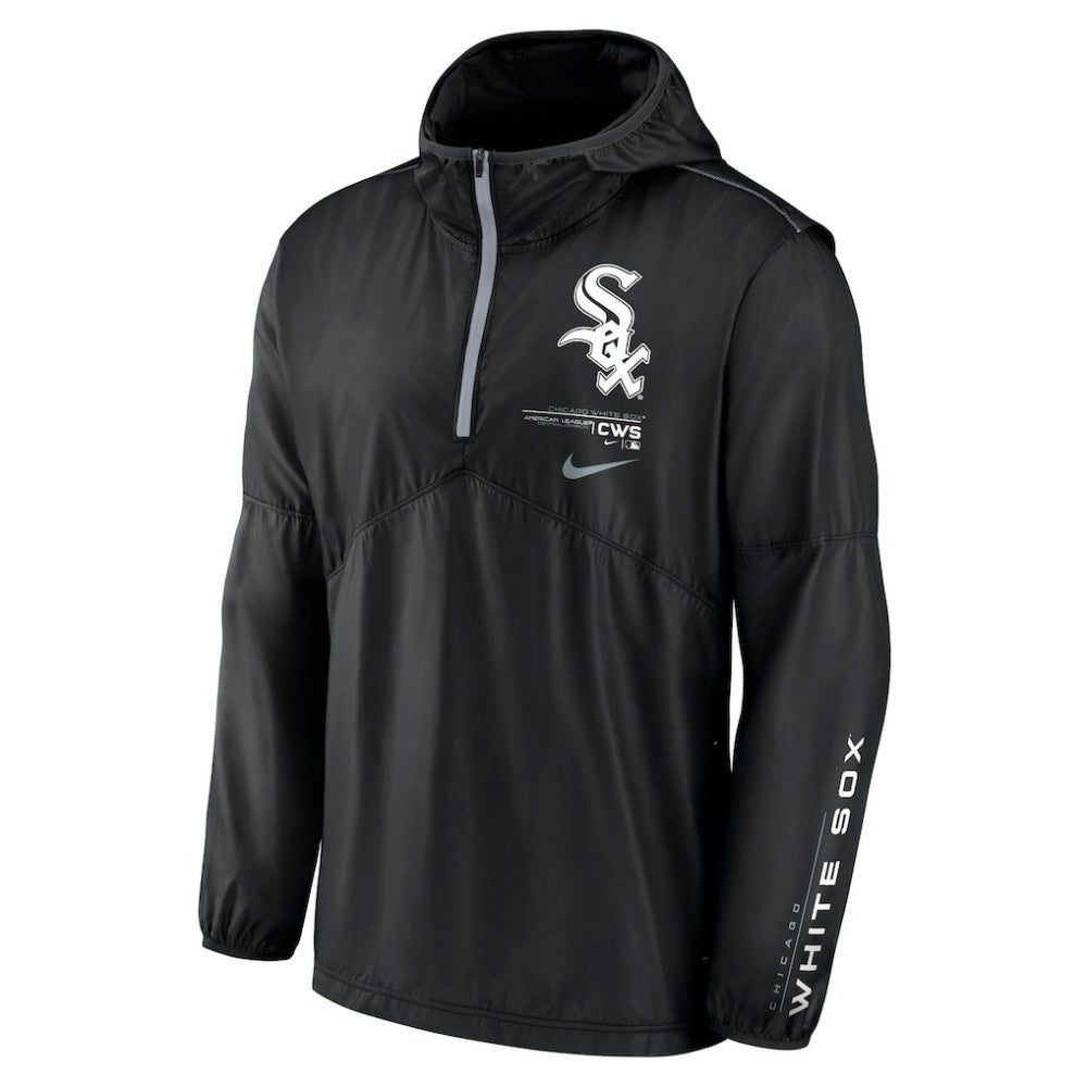 Chicago White Sox Nike Authentic Night Game Performance Half-Zip Windbreaker - Black Windbreaker