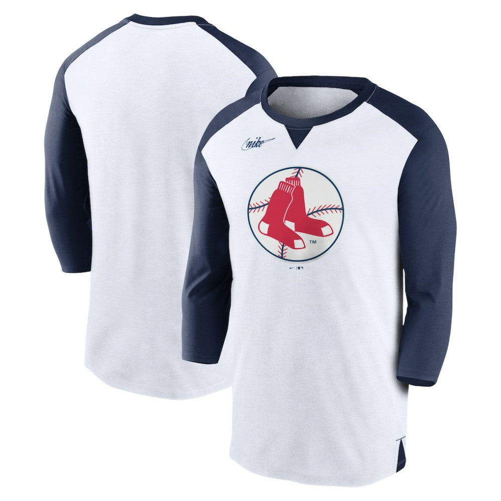 Boston Red Sox Nike Rewind 3/4-Sleeve T-Shirt - White/Navy T-shirts