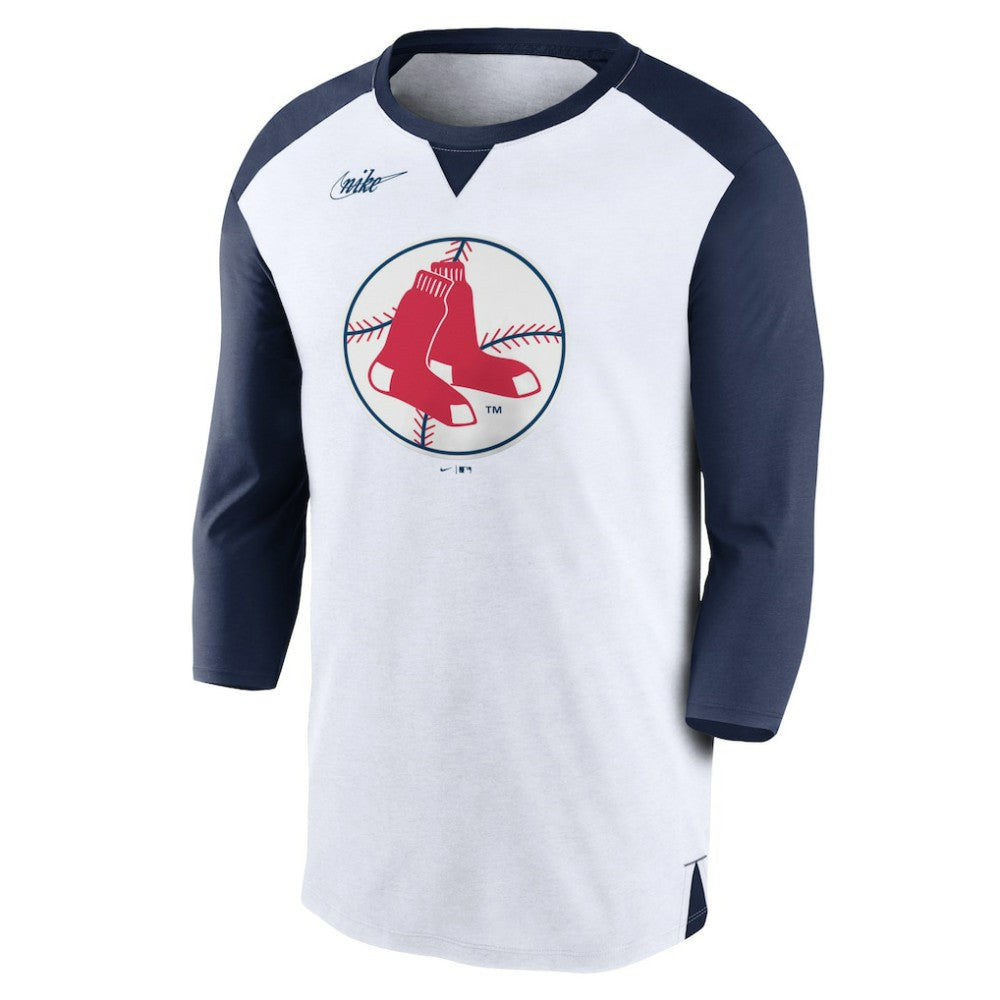 Boston Red Sox Nike Rewind 3/4-Sleeve T-Shirt - White/Navy T-shirts