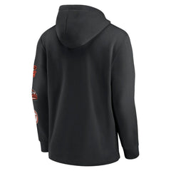 Baltimore Orioles Nike Rewind Lefty Pullover Hoodie - Black Hoodies