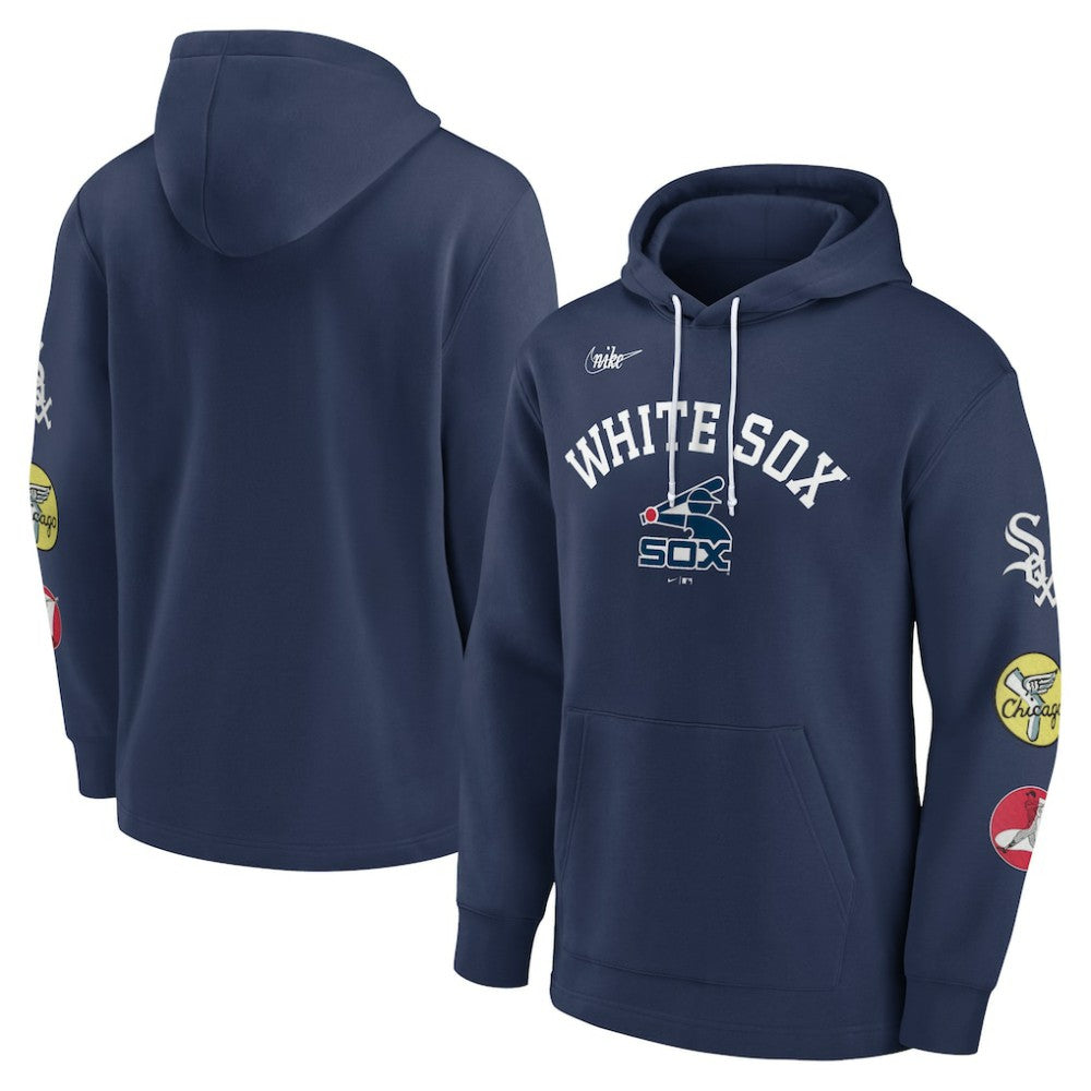 Chicago White Sox Nike Rewind Lefty Pullover Hoodie - Navy Hoodies