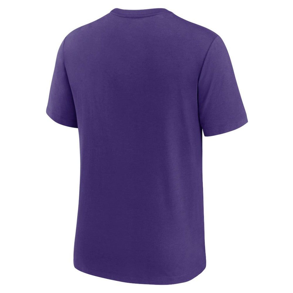 Tampa Bay Rays Nike Rewind Review Slash Tri-Blend T-Shirt - Heather Purple T-shirts
