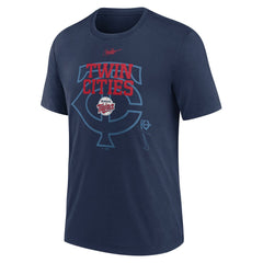 Minnesota Twins Nike Rewind Retro Tri-Blend T-Shirt - Navy T-shirts