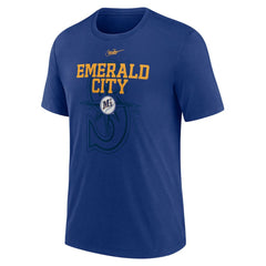 Seattle Mariners Nike Rewind Retro Tri-Blend T-Shirt - Royal T-shirts
