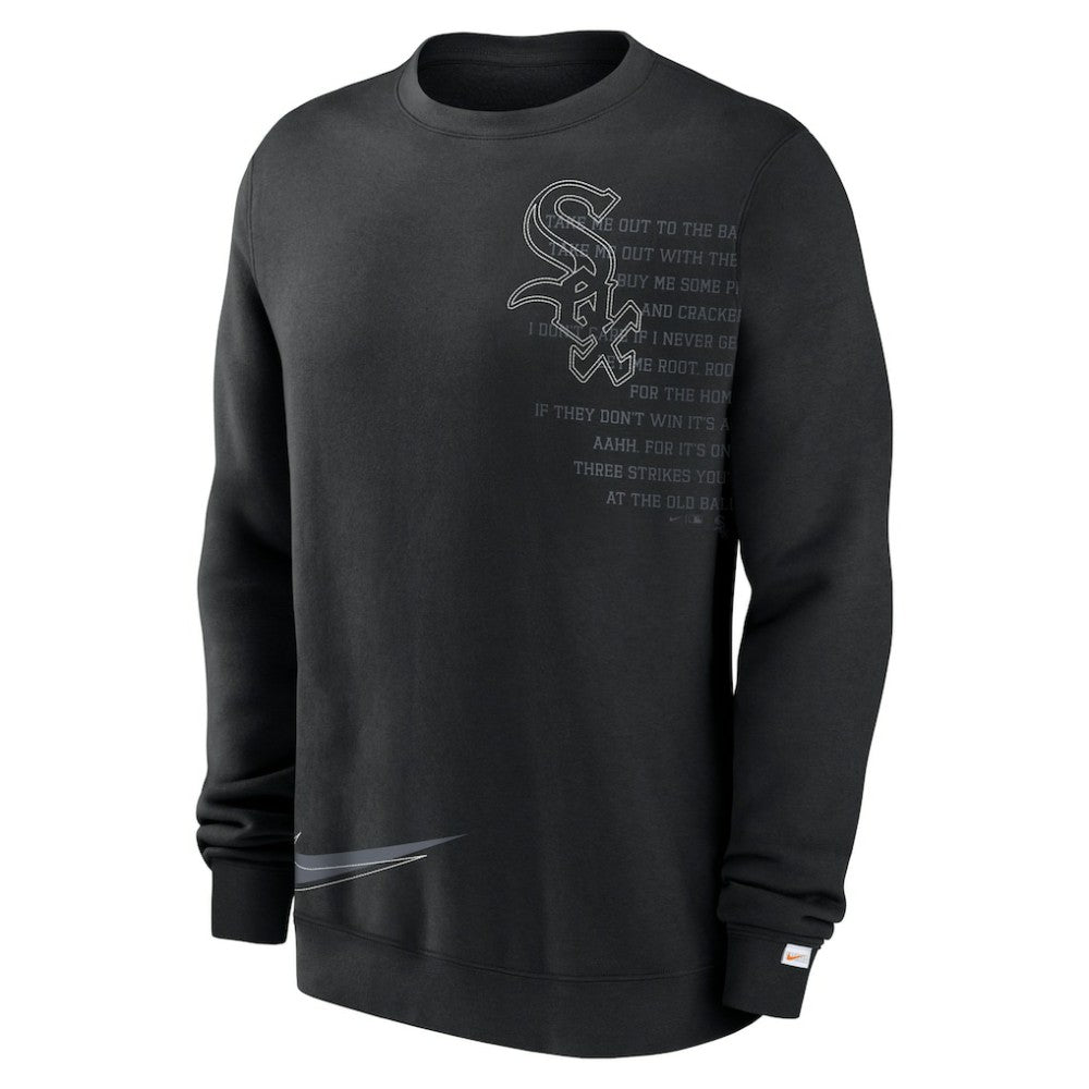 Chicago White Sox Nike Statement Ball Game Fleece Pullover Sweatshirt - Black Pullover
