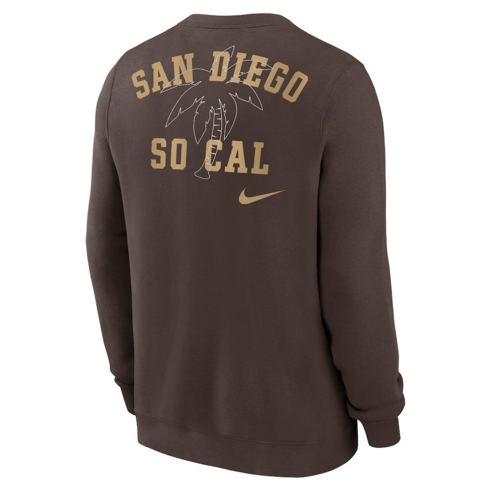 San Diego Padres Nike Statement Ball Game Fleece Pullover Sweatshirt - Brown Pullover