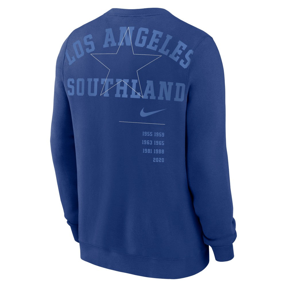 Los Angeles Dodgers Nike Statement Ball Game Fleece Pullover Sweatshirt - Royal Pullover