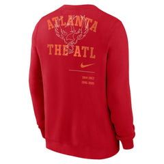 Atlanta Braves Nike Statement Ball Game Fleece Pullover Sweatshirt - Red Pullover