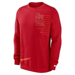 St. Louis Cardinals Nike Statement Ball Game Fleece Pullover Sweatshirt - Red Pullover