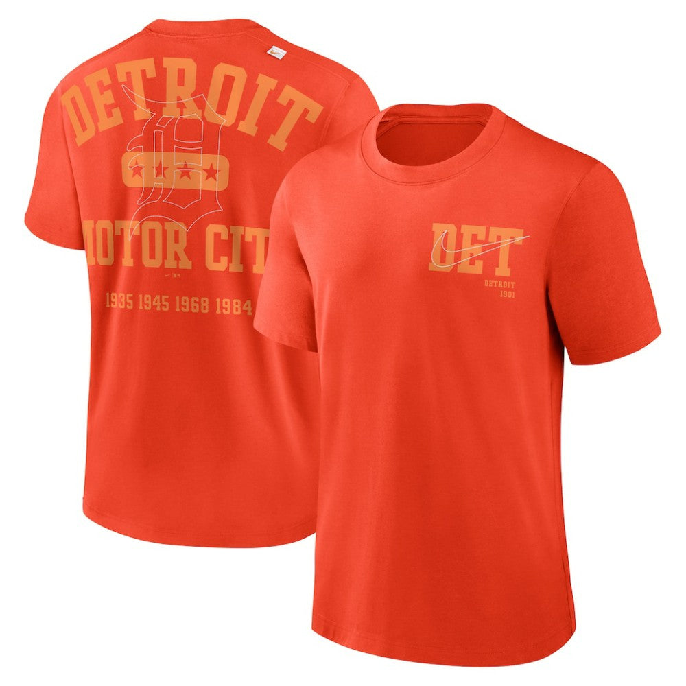 Detroit Tigers Nike Statement Game Over T-Shirt - Orange T-shirts
