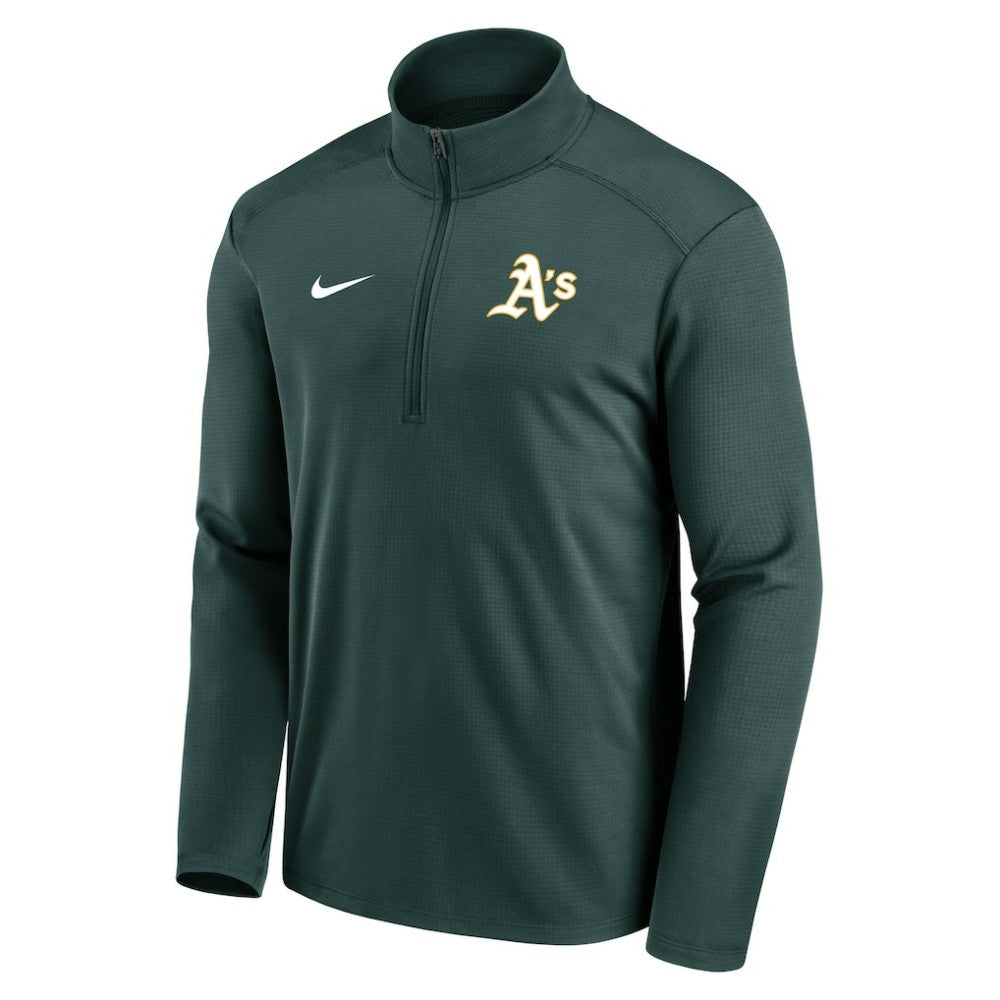 Athletics Nike Agility Pacer Performance Half-Zip Top - Green Tops