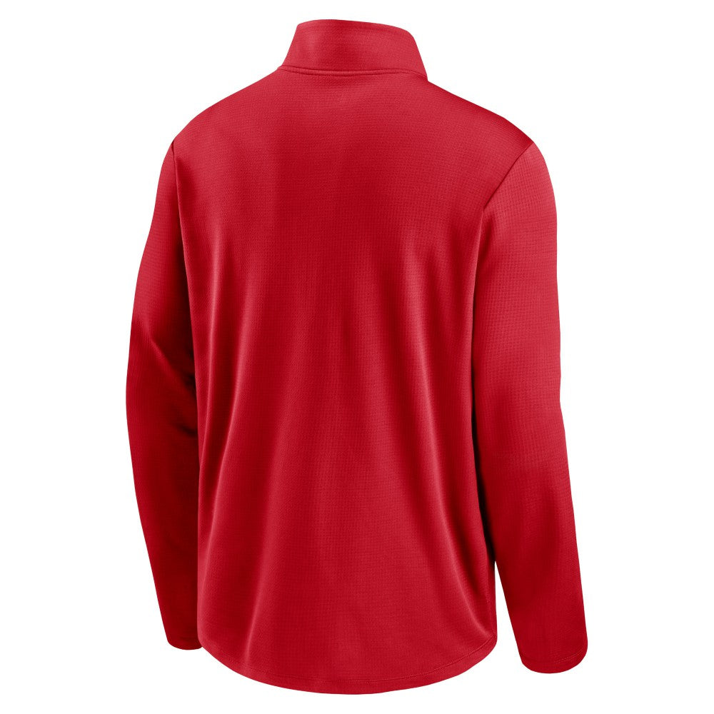 Los Angeles Angels Nike Agility Pacer Lightweight Performance Half-Zip Top - Red Tops