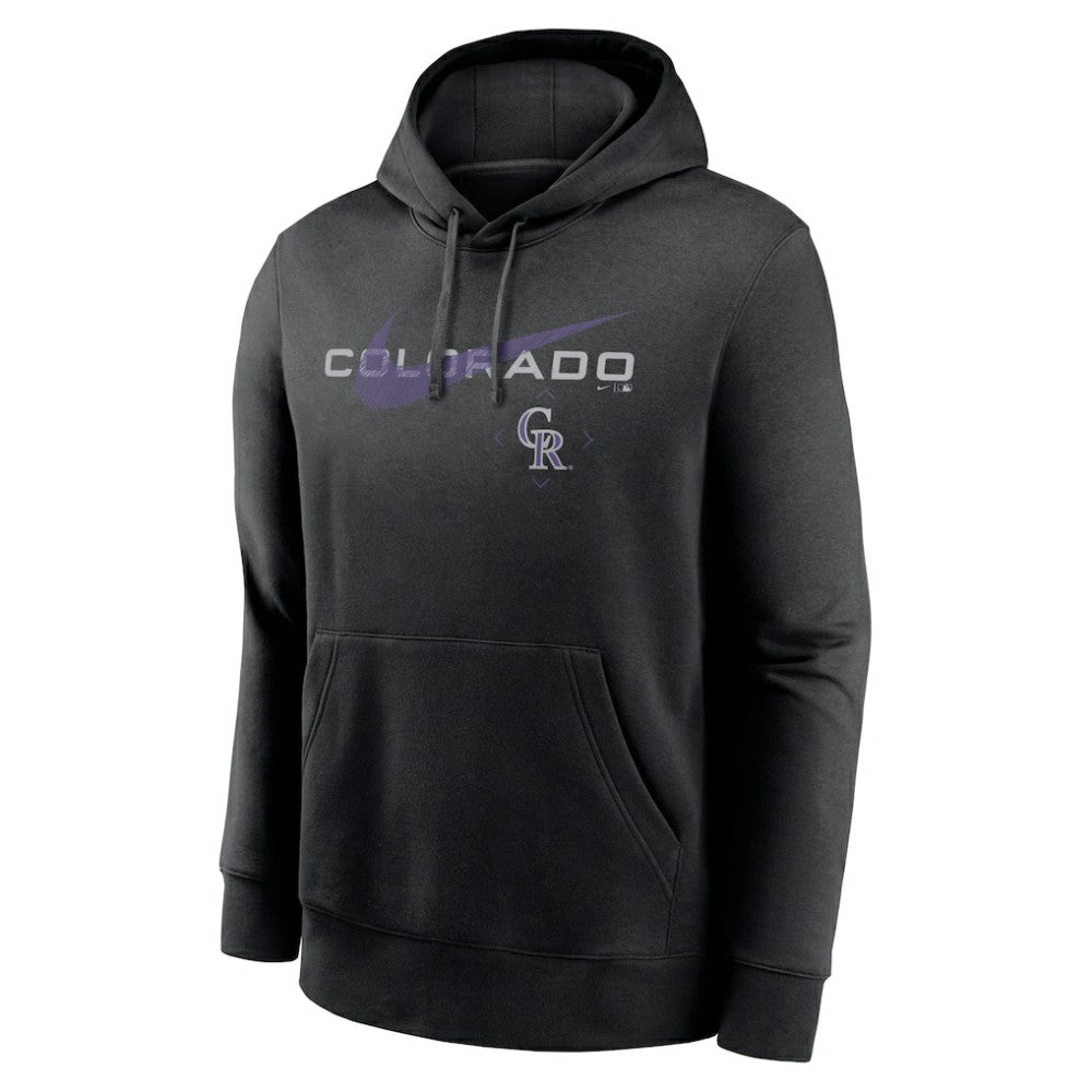 Colorado Rockies Nike Swoosh NeighborHOOD Pullover Hoodie - Black Hoodies