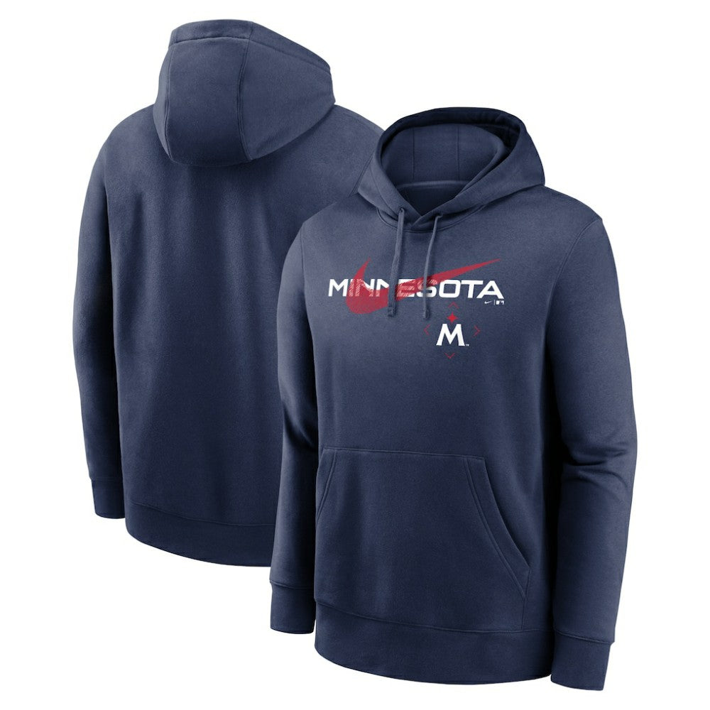 Minnesota Twins Nike 2023 Swoosh Neighborhood Pullover Hoodie - Navy Hoodies
